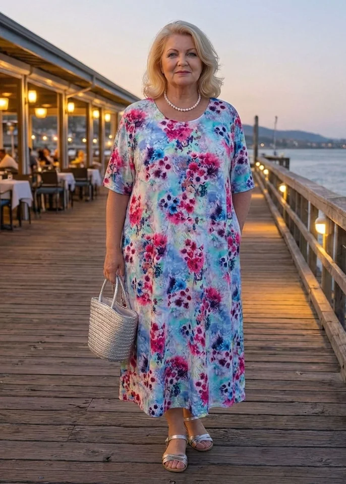 Summer Jersey Swing Maxi Dress