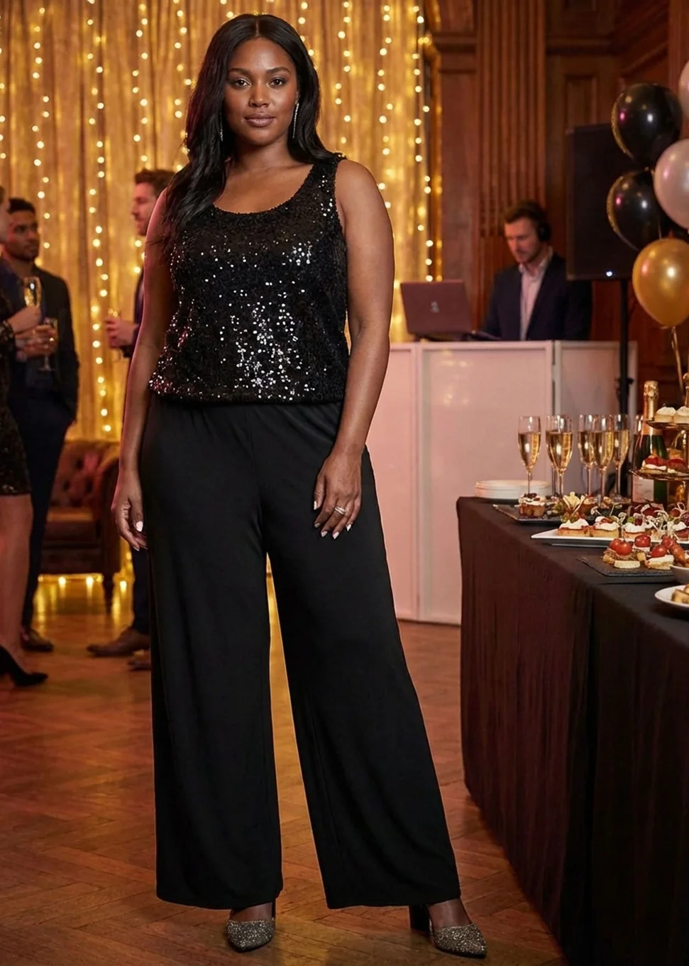 Light Airy Comfy Wide Leg Trousers Pants 