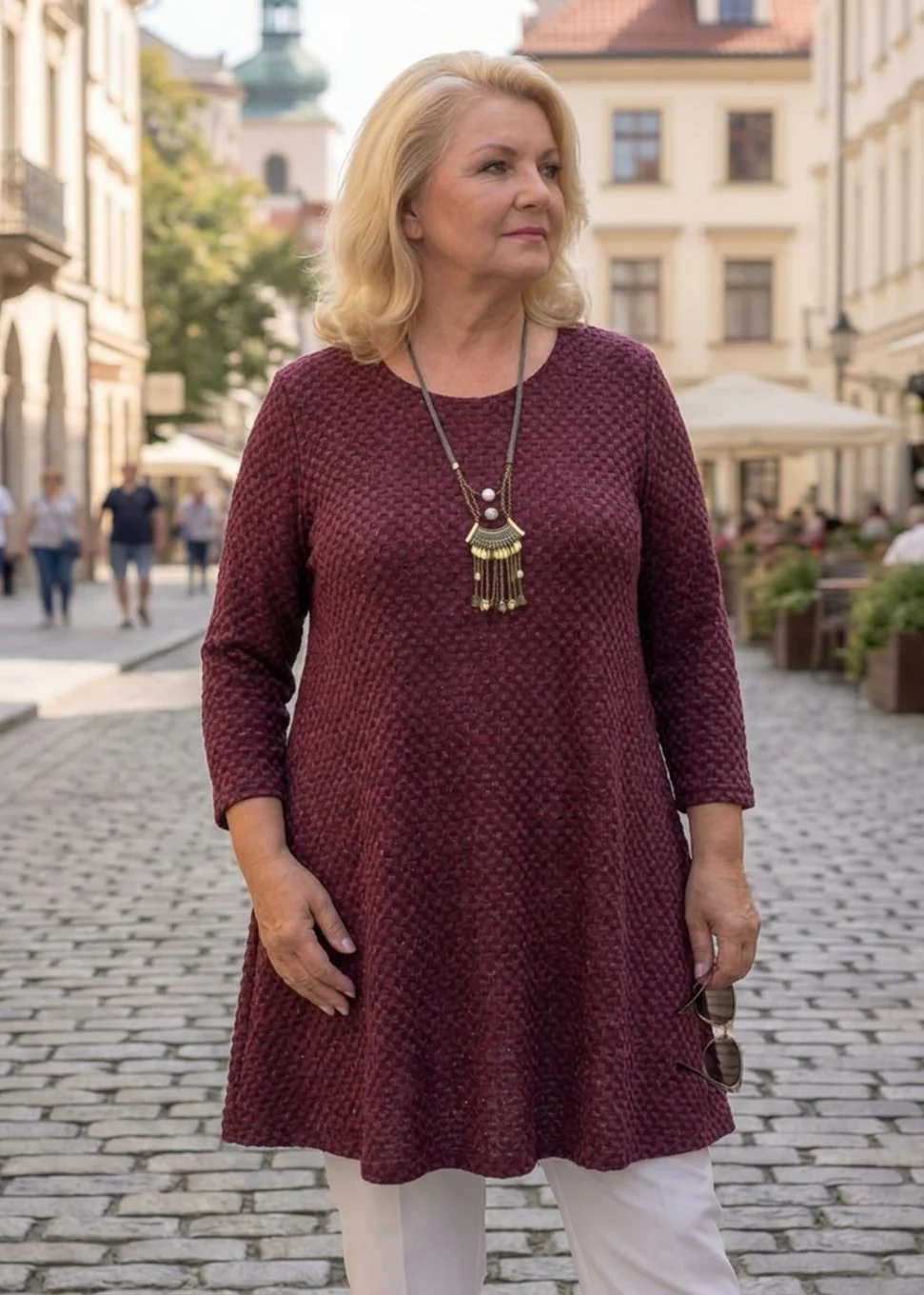 Round Neck Swing Longer Top 